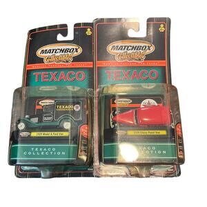 Matchbox Texaco Collection 1929 Model A Ford Van & 1939 Chevy Panel Van Set of 2
